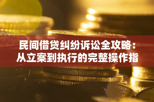 武汉民间借贷纠纷诉讼全攻略：从立案到执行的完整操作指南