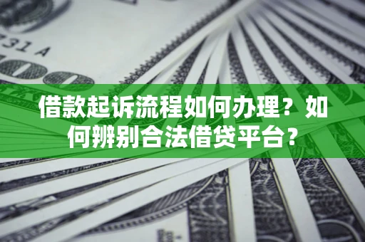 武汉借款起诉流程如何办理？如何辨别合法借贷平台？