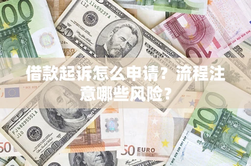 武汉借款起诉怎么申请？流程注意哪些风险？