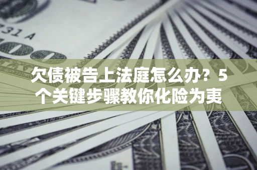 武汉欠债被告上法庭怎么办？5个关键步骤教你化险为夷