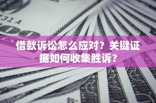 武汉借款诉讼怎么应对？关键证据如何收集胜诉？