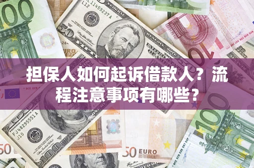 武汉担保人如何起诉借款人？流程注意事项有哪些？